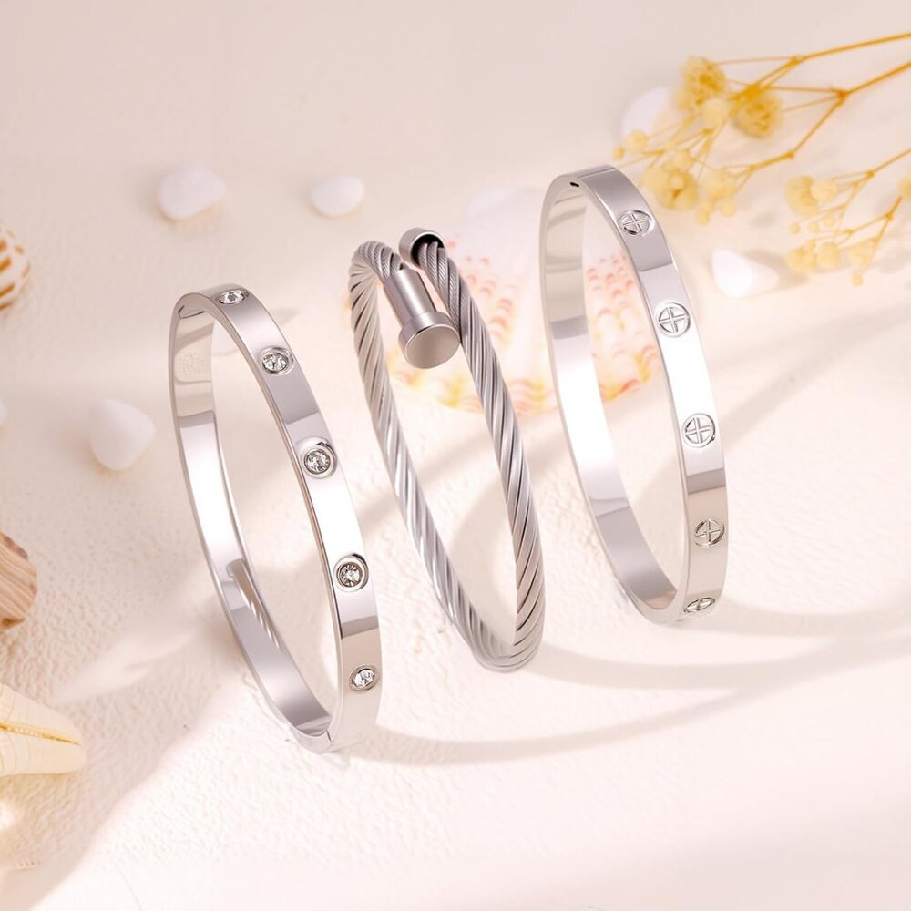 Fashionable Gold Stackable Bangles - Hypoallergen… - image 7